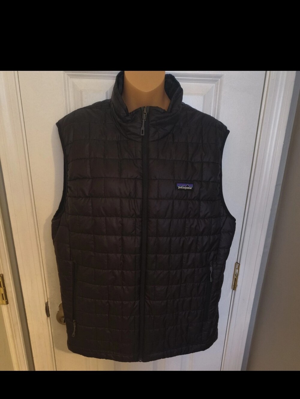 Patagonia Mens Nano Puff Vest Black Quilted Insulated Full Zip Puffer Mens L